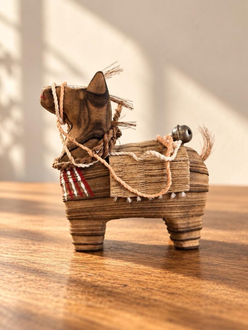 Mid Century Kiso Koma Wooden Horse Japanese Folk Toy, Nagano Japan Mingei Folk A